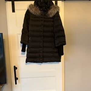 Women's Elie Tahari 'Silvana' Genuine Fox Fur Trim Down Parka